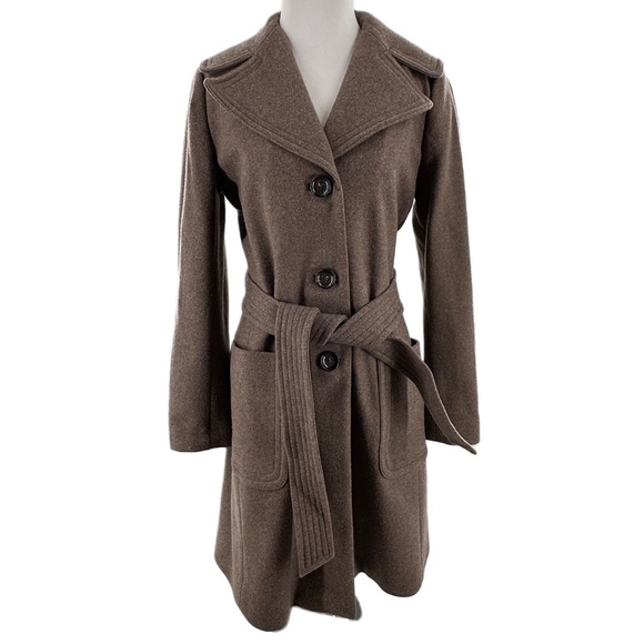 Banana republic womens jacket size S brown 87% wool single breasted coat - Picture 1 of 16